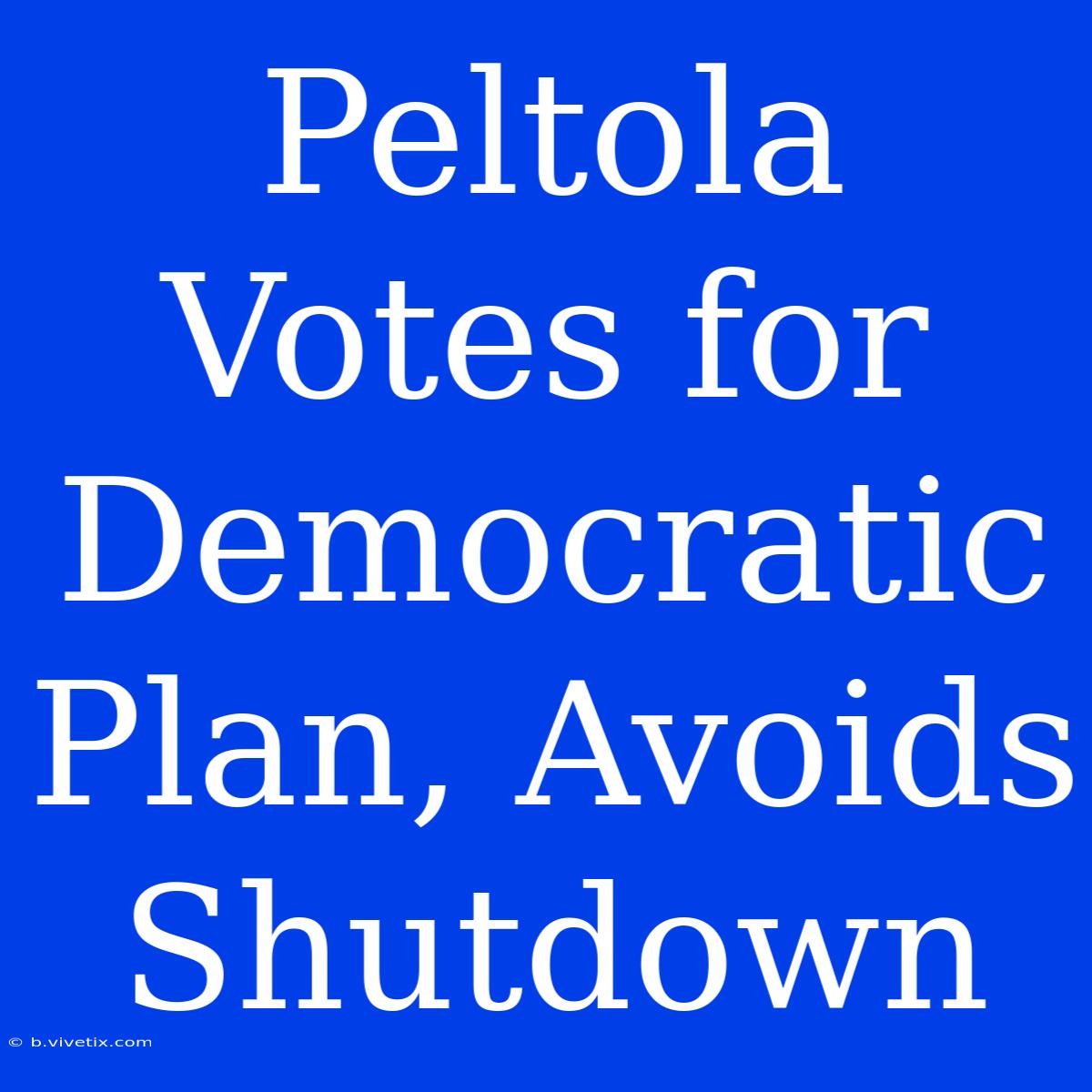 Peltola Votes For Democratic Plan, Avoids Shutdown