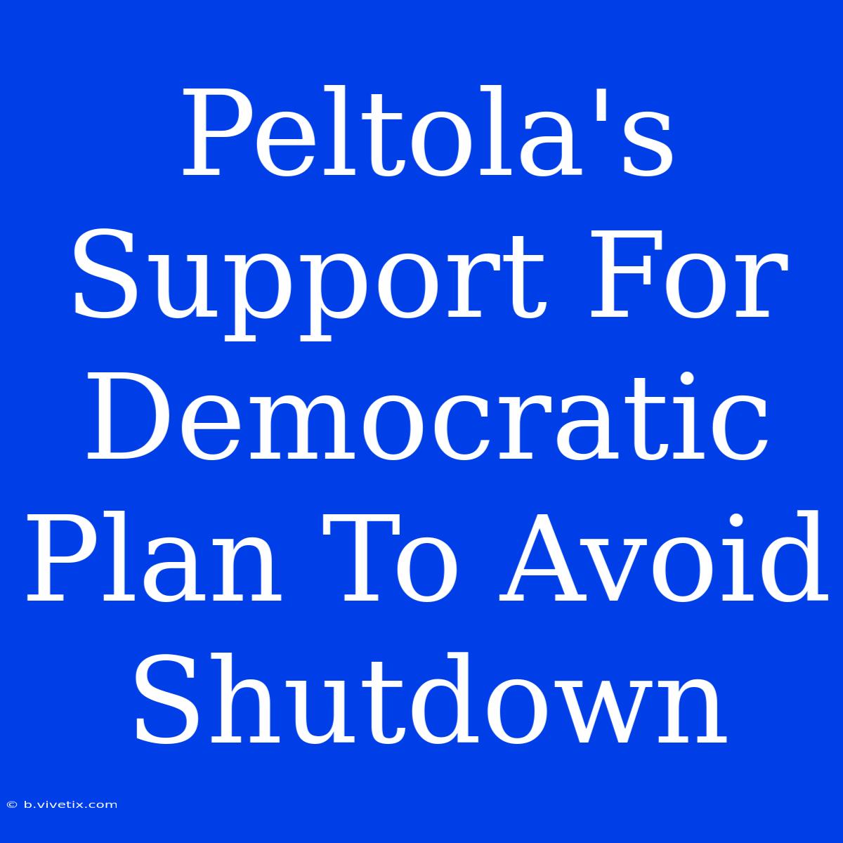 Peltola's Support For Democratic Plan To Avoid Shutdown