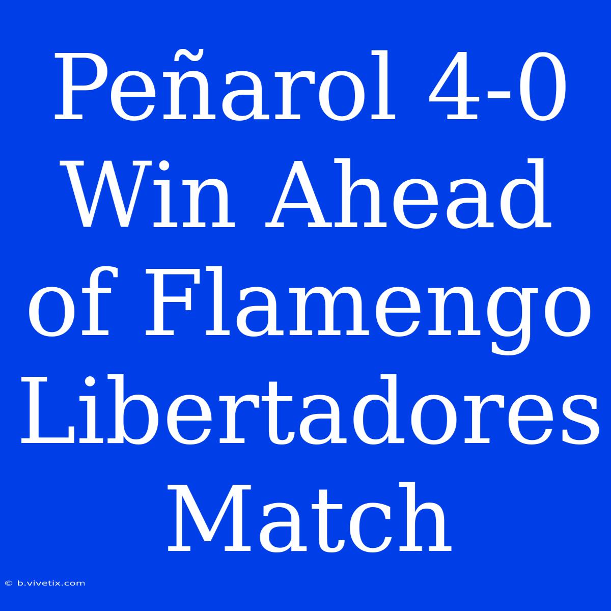 Peñarol 4-0 Win Ahead Of Flamengo Libertadores Match