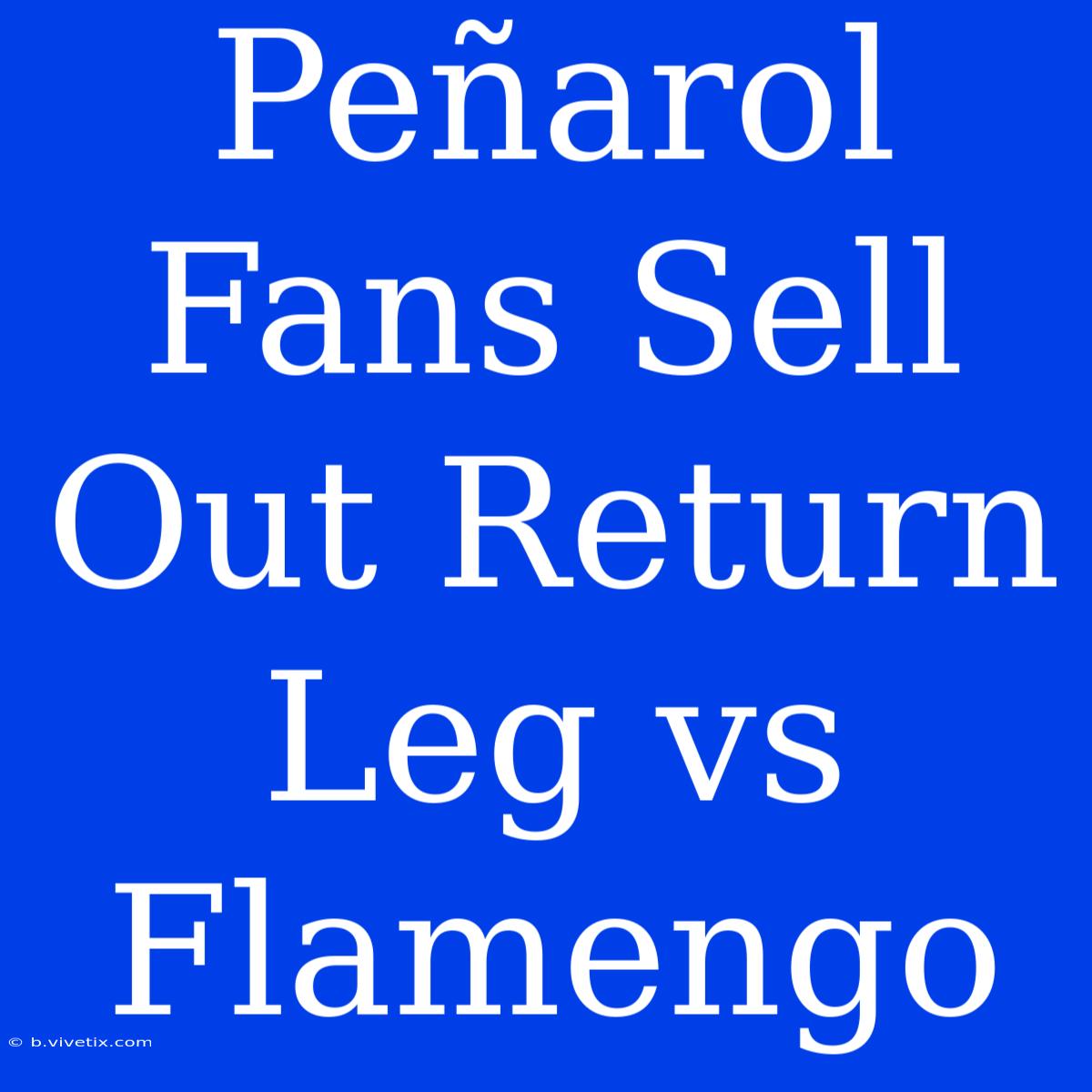 Peñarol Fans Sell Out Return Leg Vs Flamengo