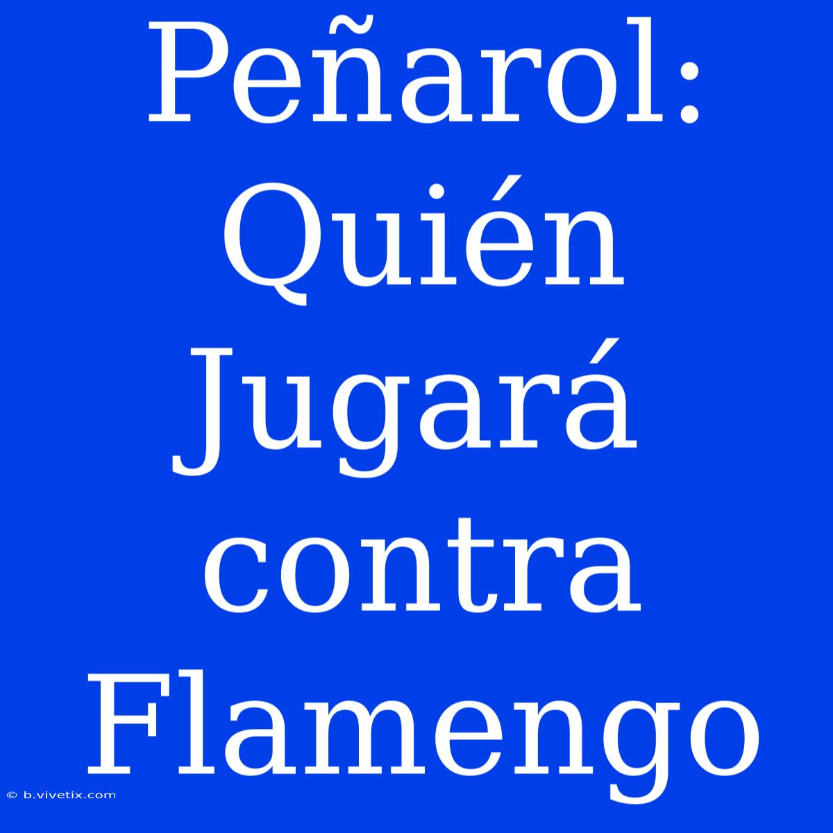 Peñarol: Quién Jugará Contra Flamengo