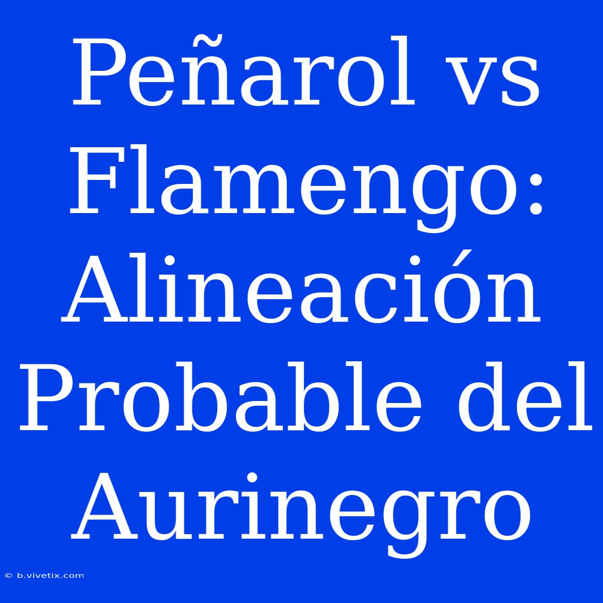 Peñarol Vs Flamengo: Alineación Probable Del Aurinegro