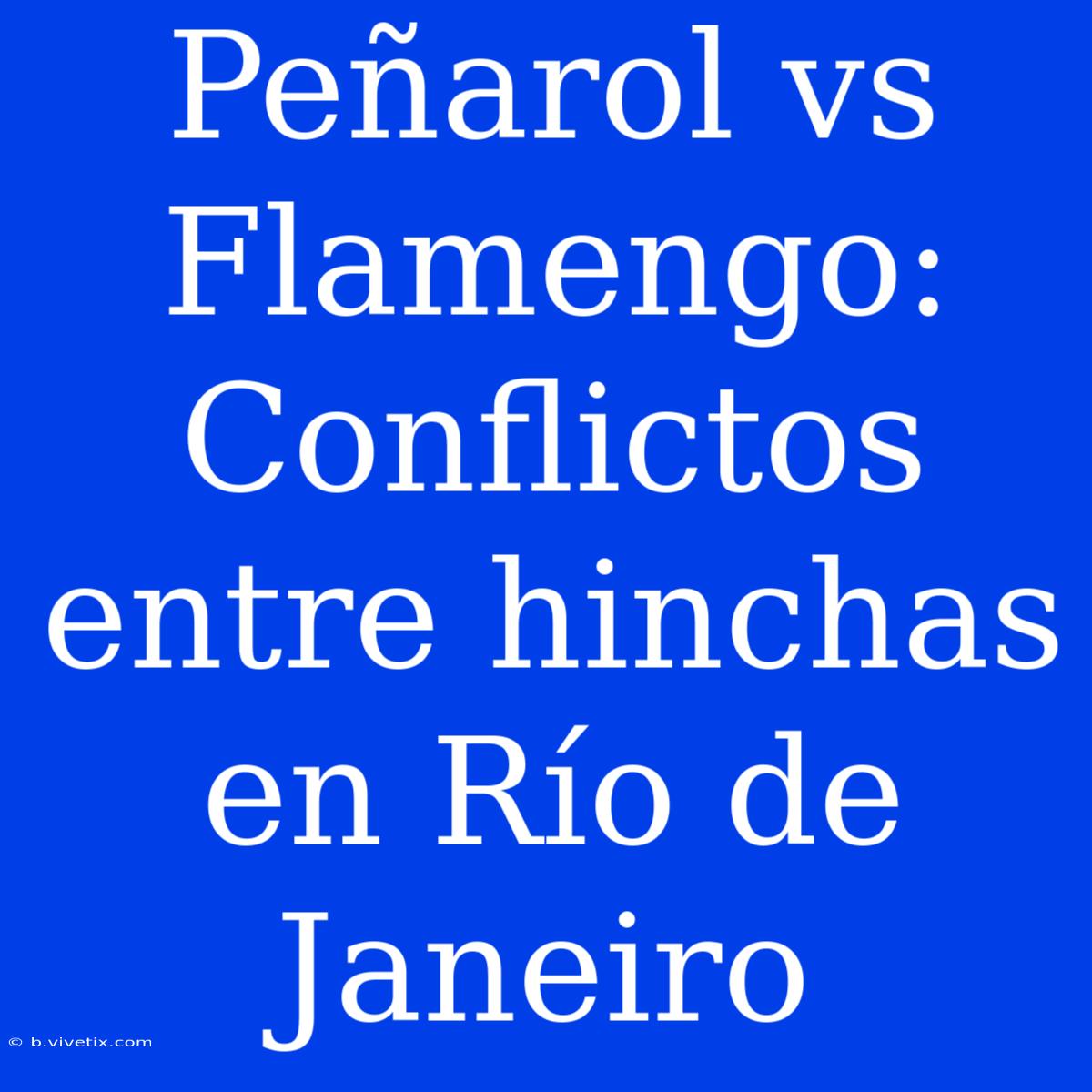 Peñarol Vs Flamengo: Conflictos Entre Hinchas En Río De Janeiro