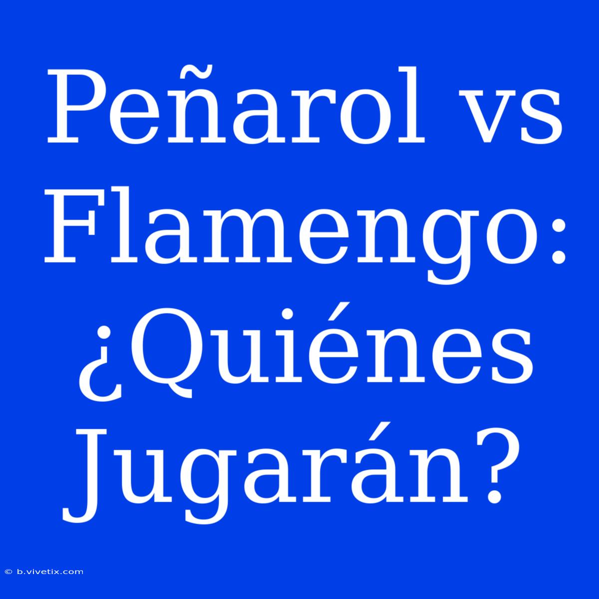 Peñarol Vs Flamengo: ¿Quiénes Jugarán?