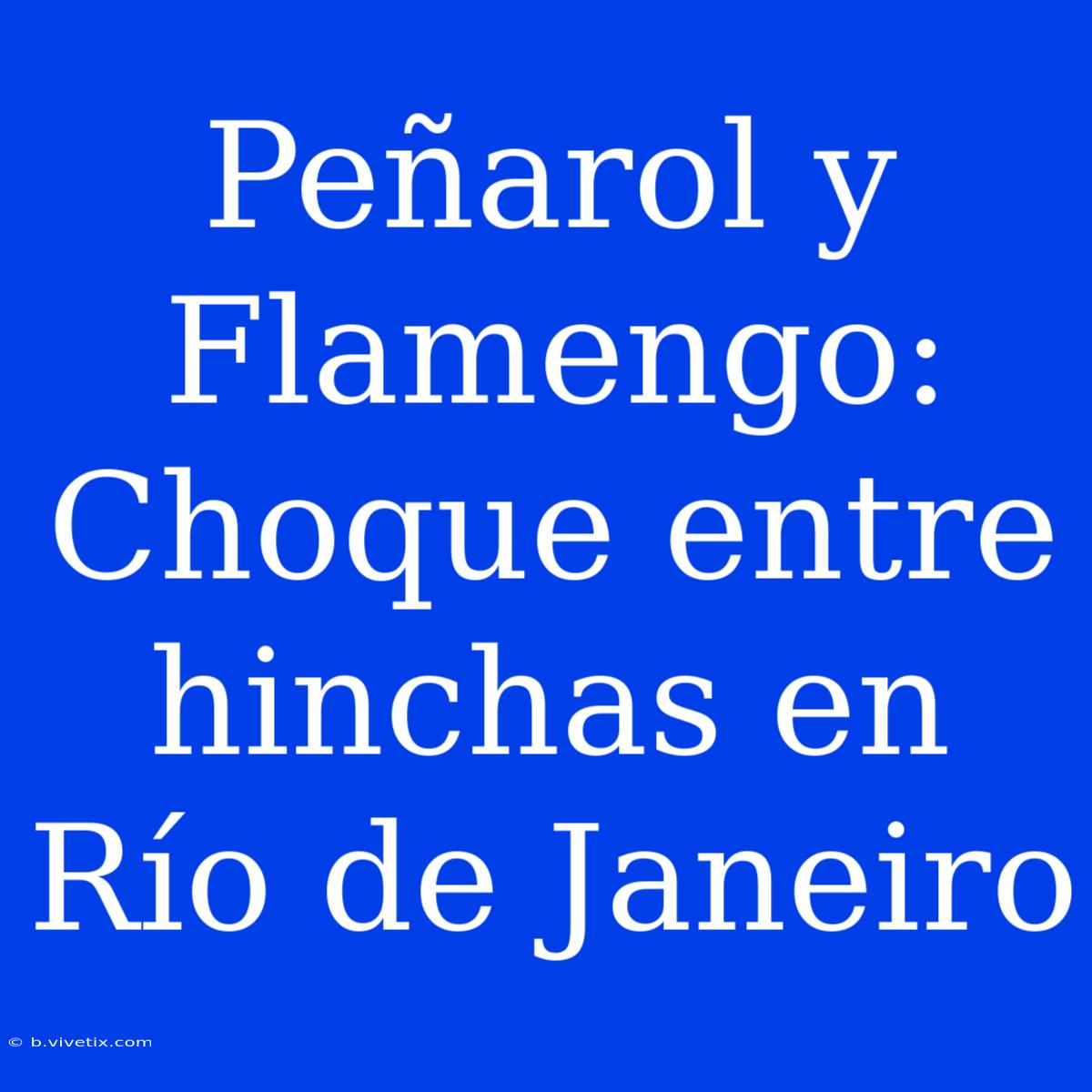 Peñarol Y Flamengo: Choque Entre Hinchas En Río De Janeiro