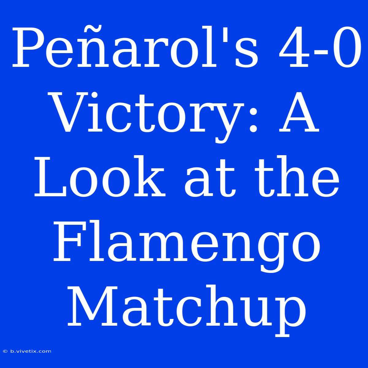 Peñarol's 4-0 Victory: A Look At The Flamengo Matchup