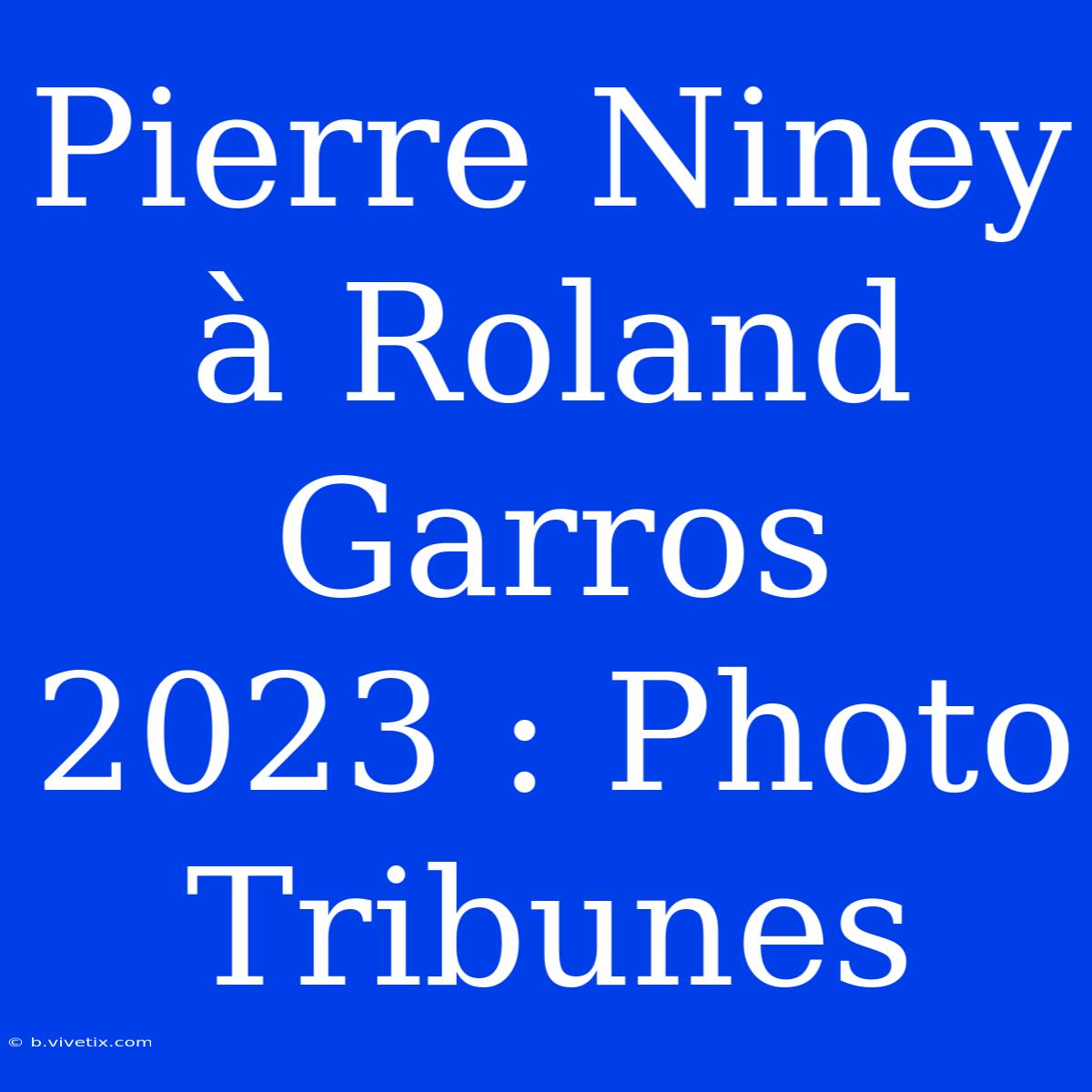 Pierre Niney À Roland Garros 2023 : Photo Tribunes