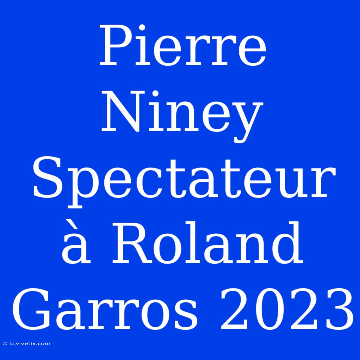 Pierre Niney Spectateur À Roland Garros 2023