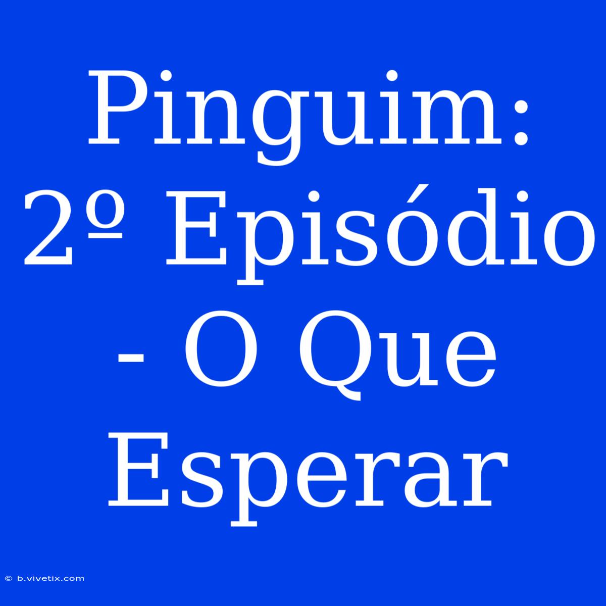 Pinguim: 2º Episódio - O Que Esperar