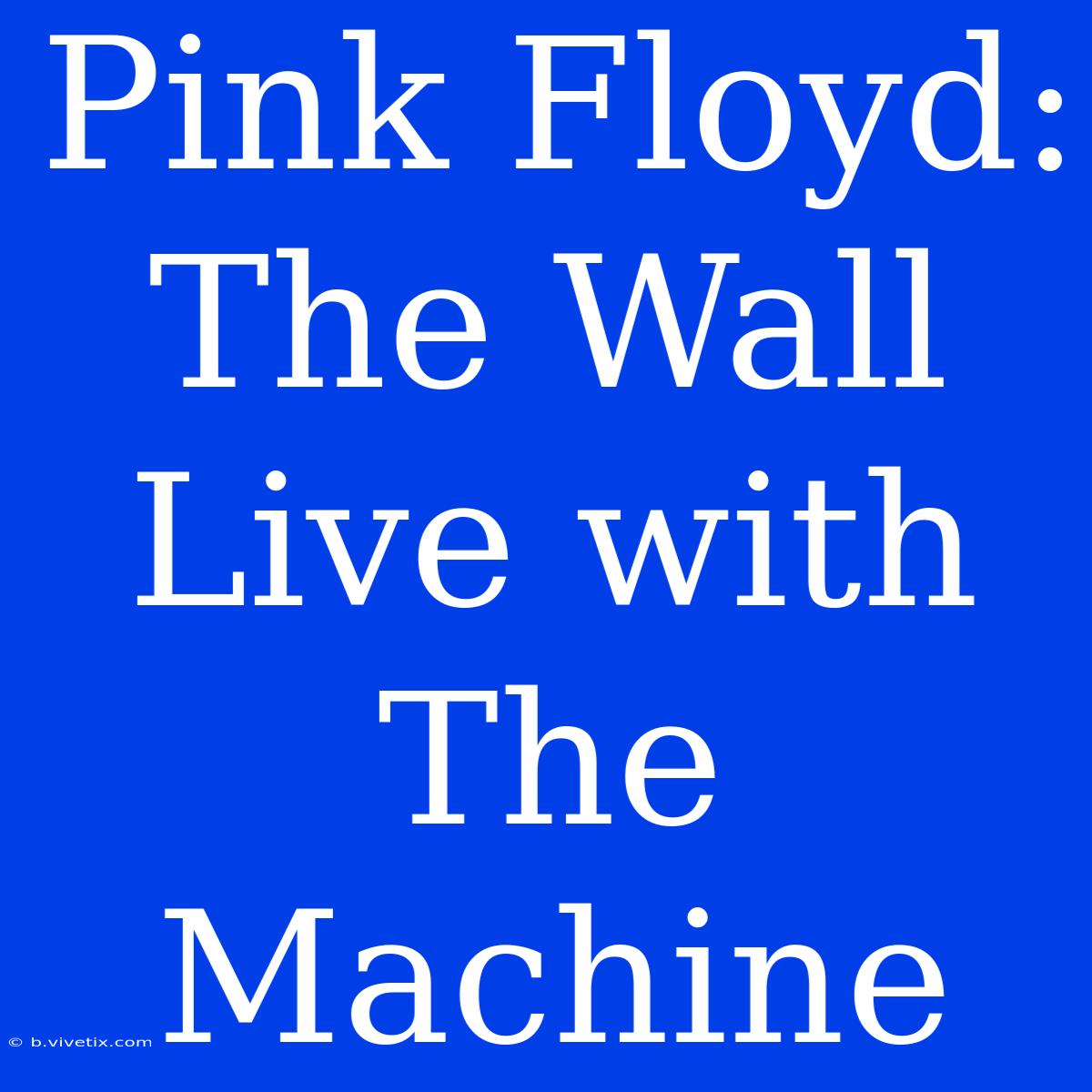 Pink Floyd: The Wall Live With The Machine