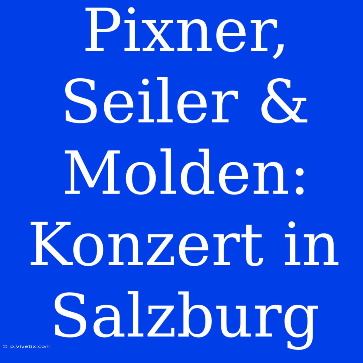 Pixner, Seiler & Molden: Konzert In Salzburg