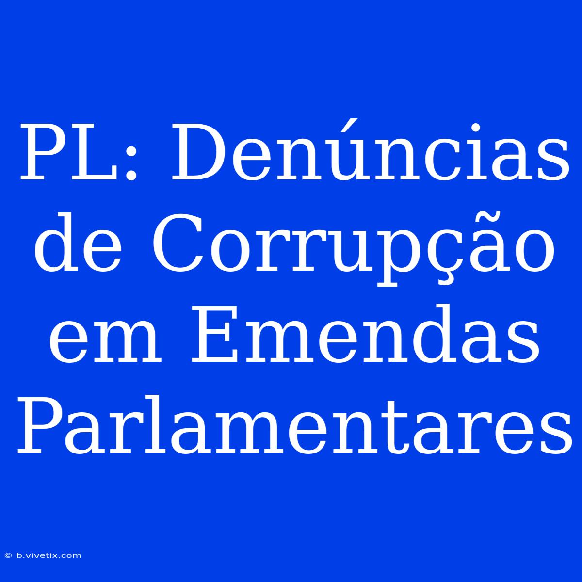 PL: Denúncias De Corrupção Em Emendas Parlamentares