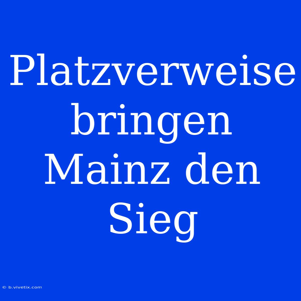 Platzverweise Bringen Mainz Den Sieg