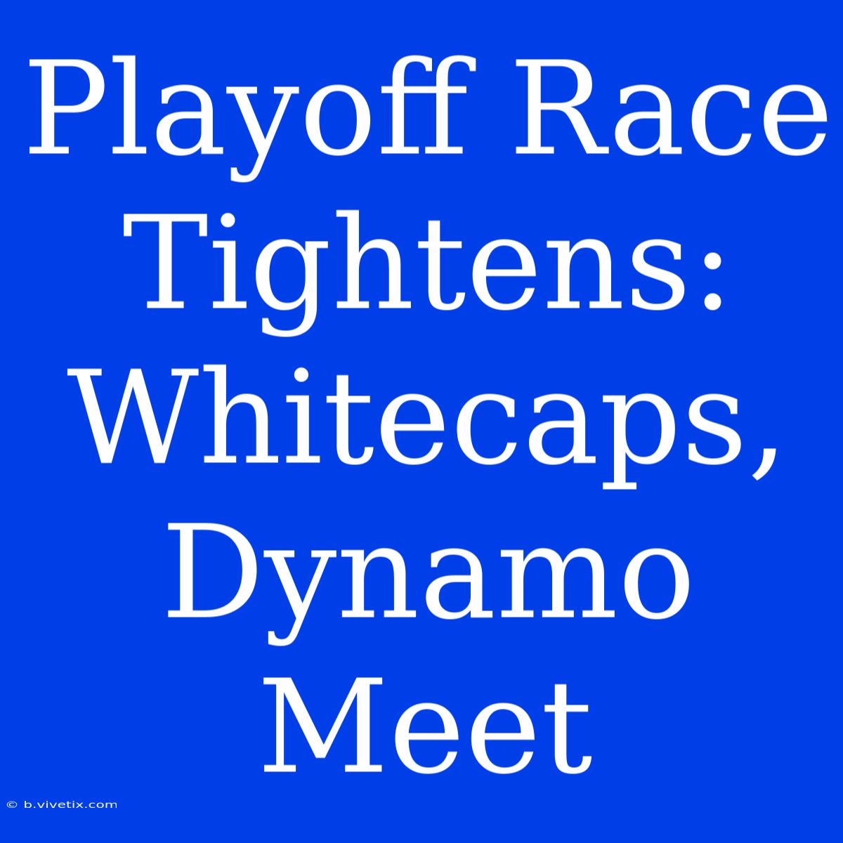 Playoff Race Tightens: Whitecaps, Dynamo Meet