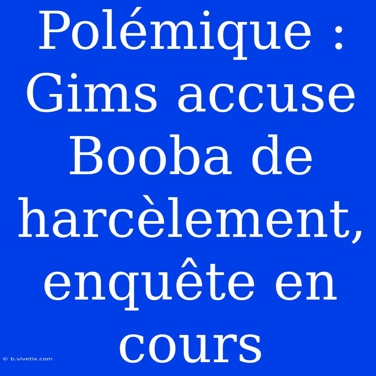 Polémique : Gims Accuse Booba De Harcèlement, Enquête En Cours