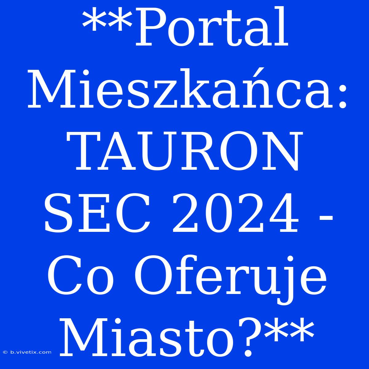 **Portal Mieszkańca: TAURON SEC 2024 - Co Oferuje Miasto?**