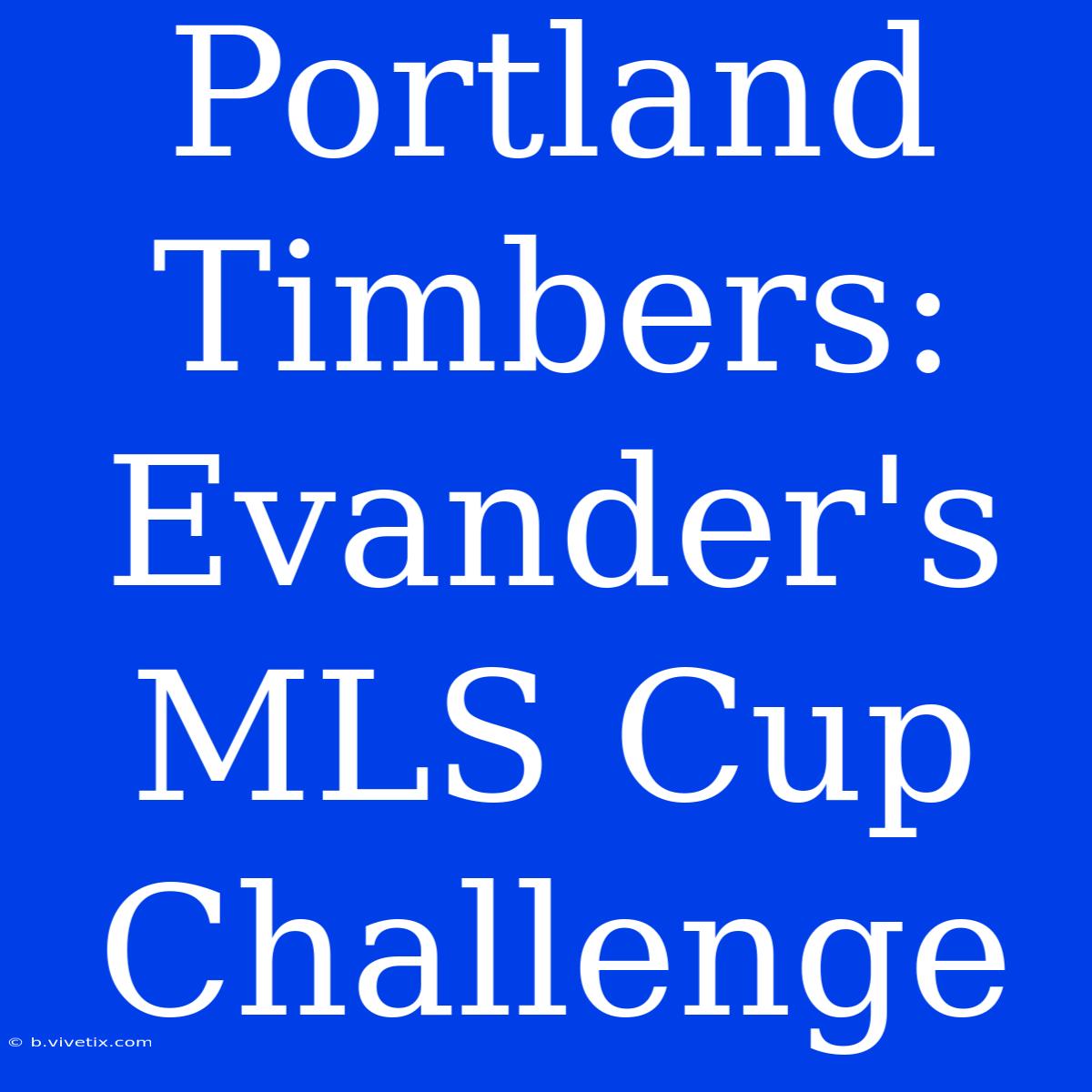 Portland Timbers: Evander's MLS Cup Challenge