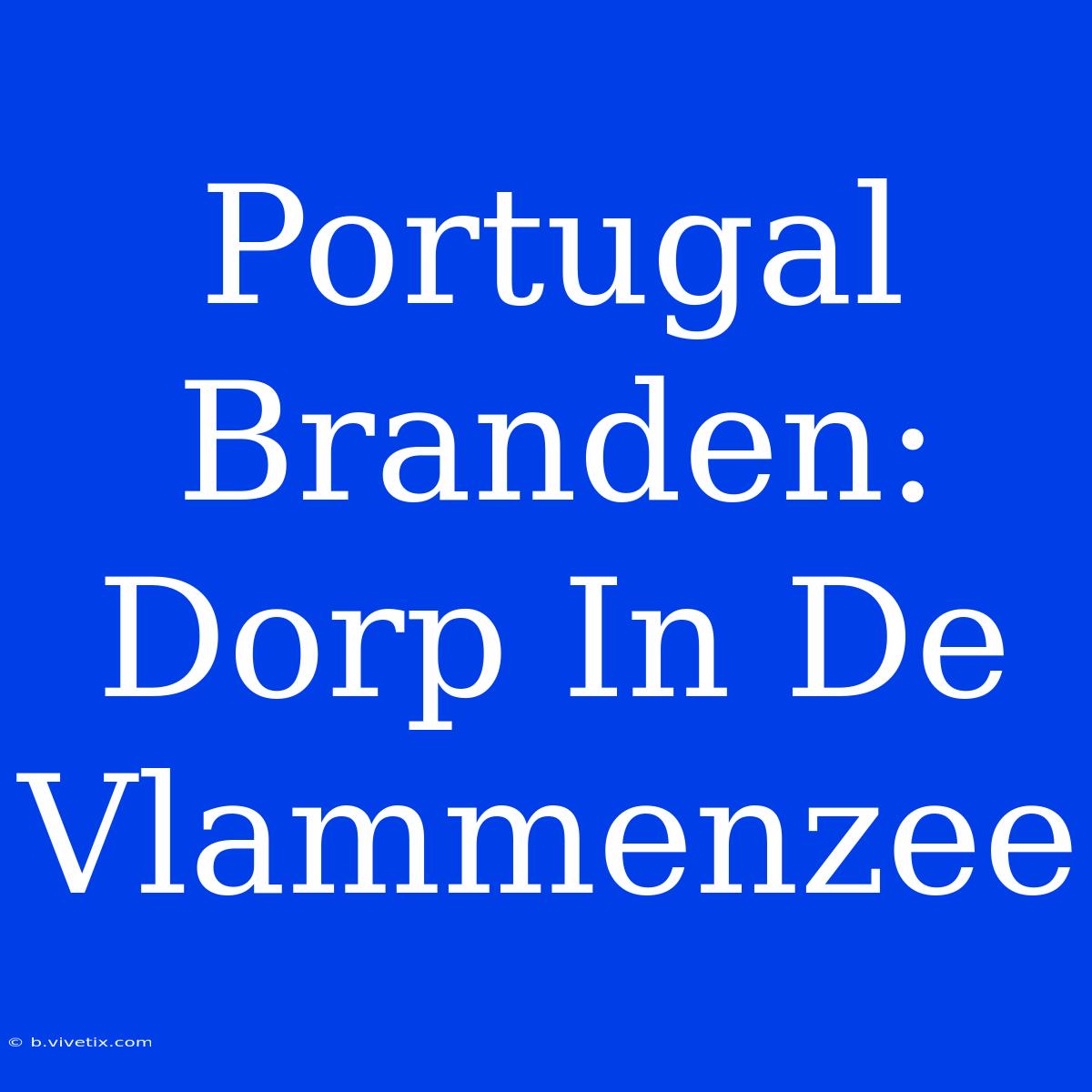 Portugal Branden: Dorp In De Vlammenzee