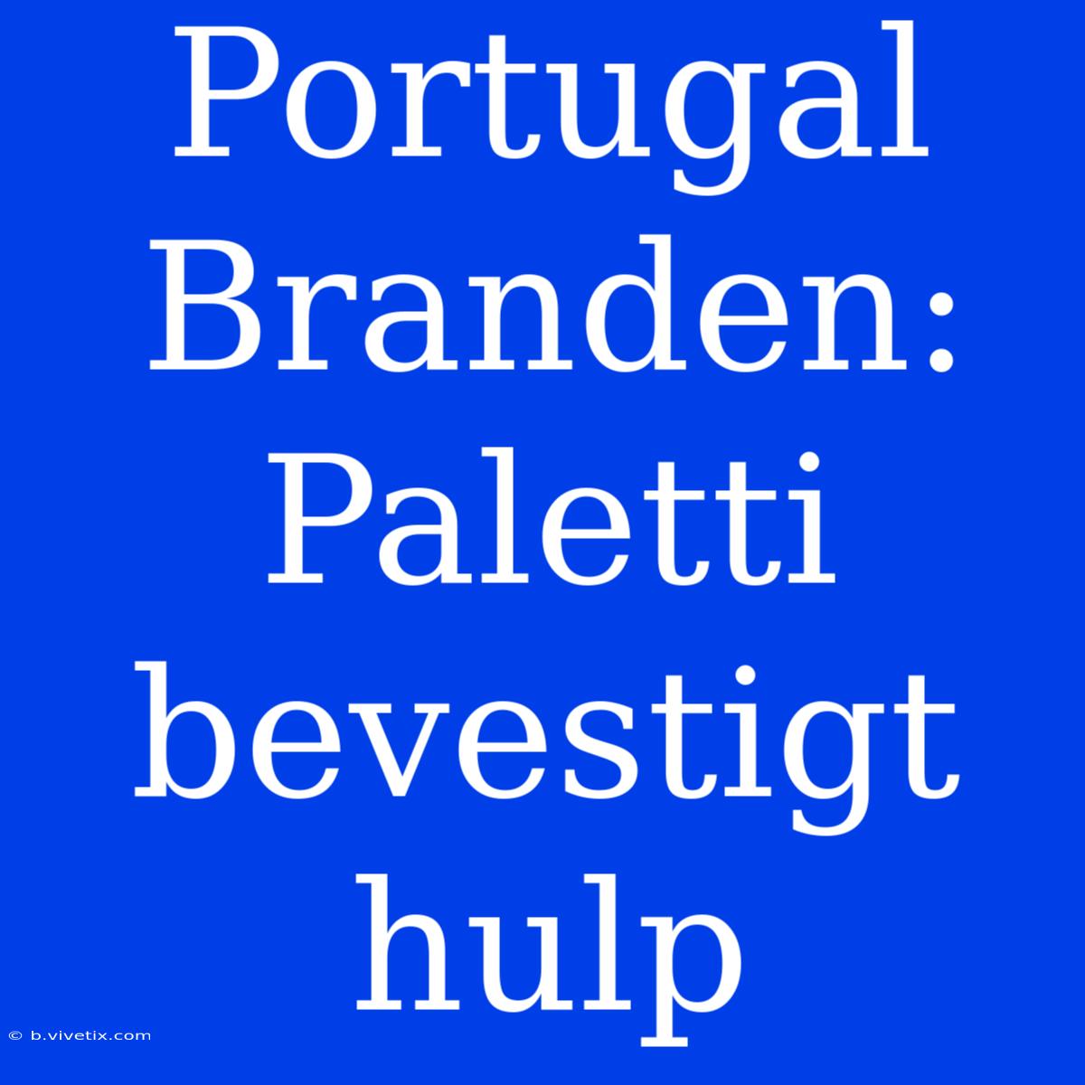 Portugal Branden: Paletti Bevestigt Hulp