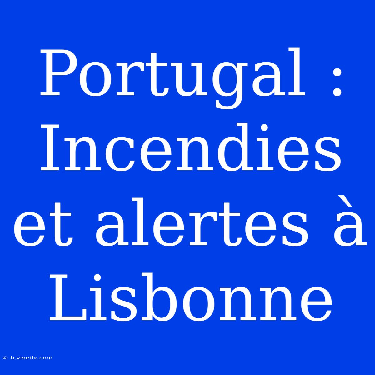 Portugal : Incendies Et Alertes À Lisbonne