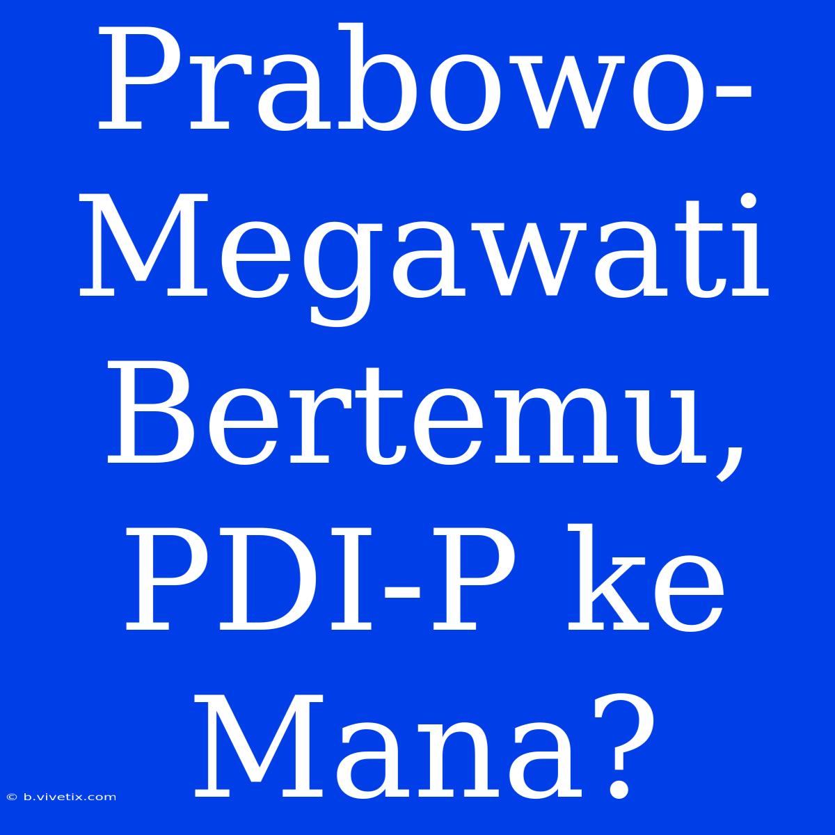 Prabowo-Megawati Bertemu, PDI-P Ke Mana?