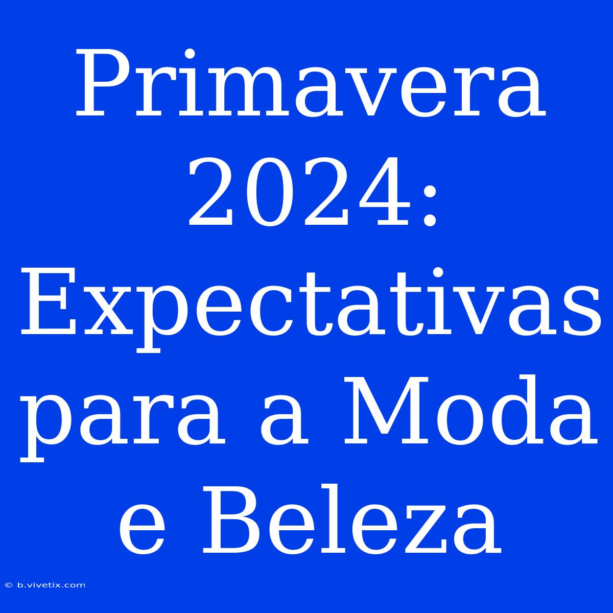 Primavera 2024: Expectativas Para A Moda E Beleza 