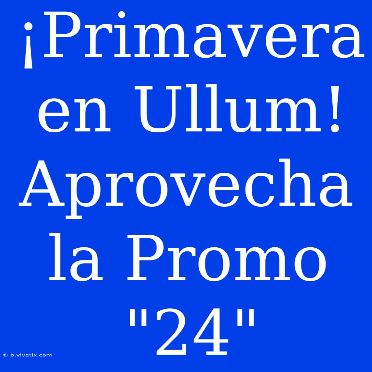 ¡Primavera En Ullum! Aprovecha La Promo 