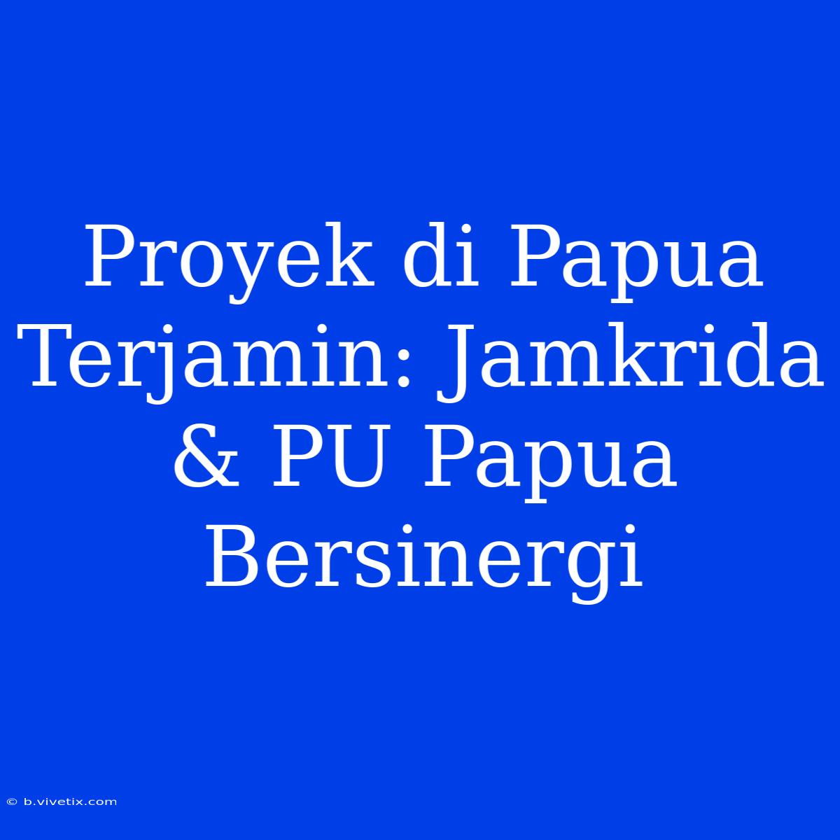 Proyek Di Papua Terjamin: Jamkrida & PU Papua Bersinergi