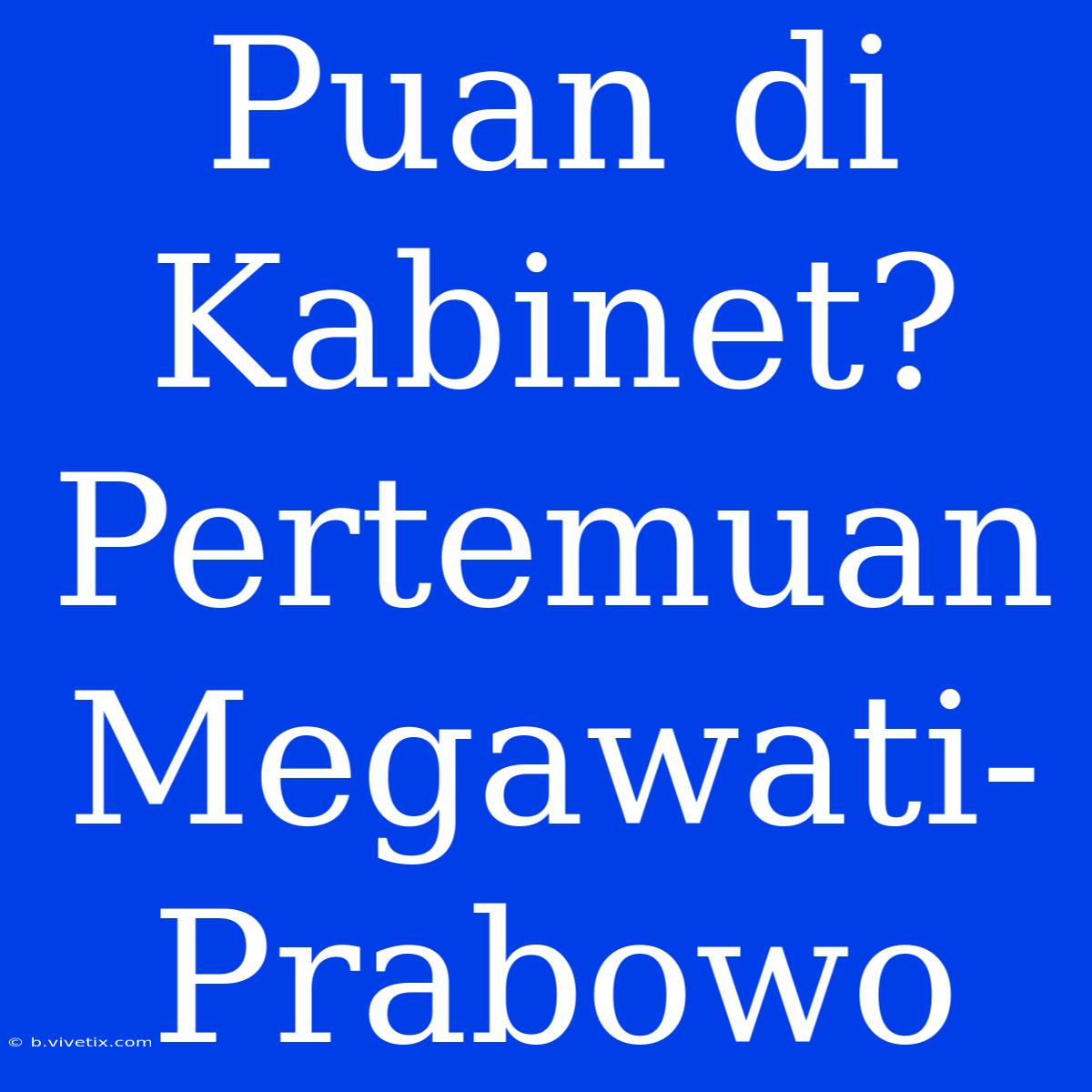 Puan Di Kabinet? Pertemuan Megawati-Prabowo