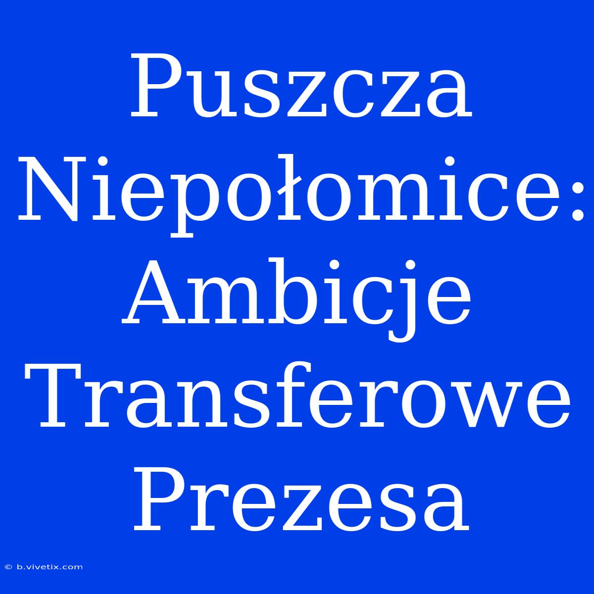 Puszcza Niepołomice: Ambicje Transferowe Prezesa