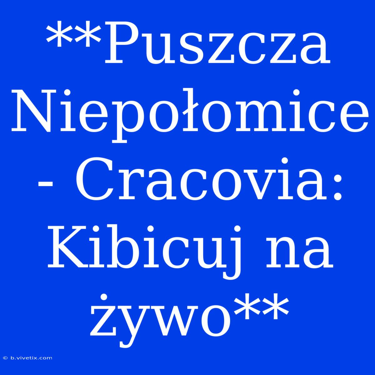 **Puszcza Niepołomice - Cracovia: Kibicuj Na Żywo**