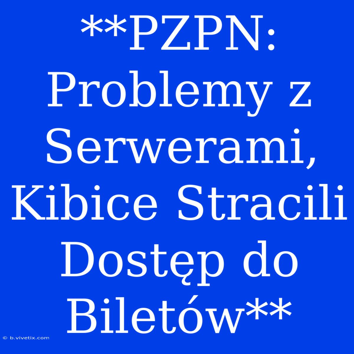 **PZPN: Problemy Z Serwerami, Kibice Stracili Dostęp Do Biletów**