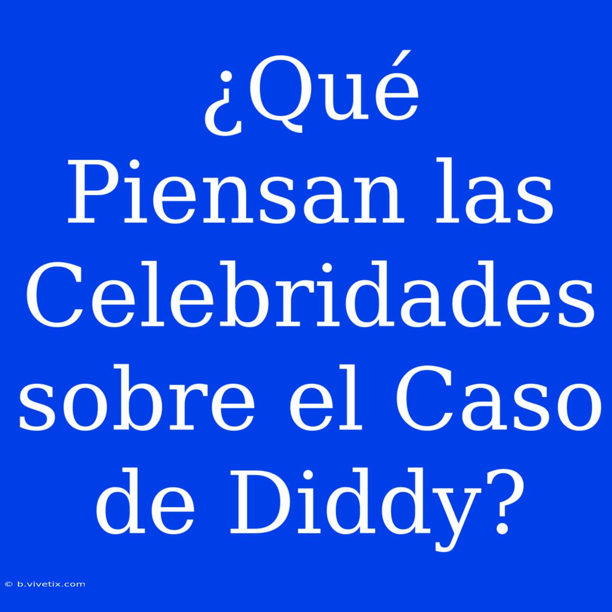 ¿Qué Piensan Las Celebridades Sobre El Caso De Diddy?