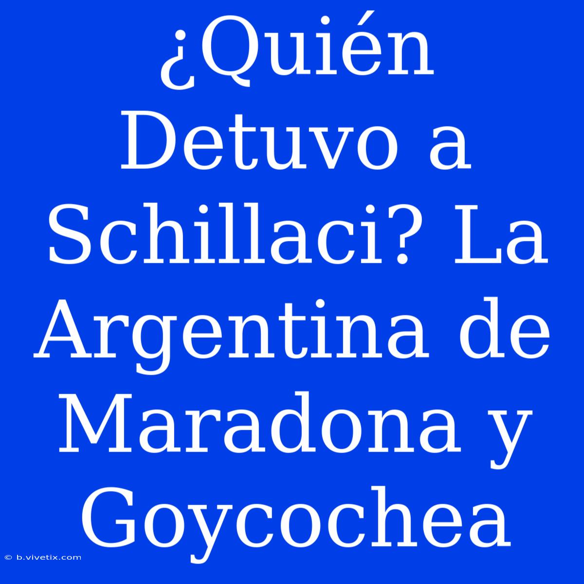 ¿Quién Detuvo A Schillaci? La Argentina De Maradona Y Goycochea