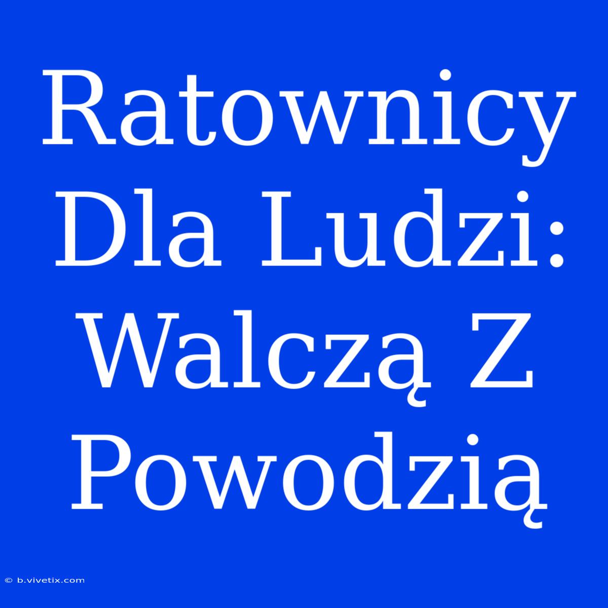 Ratownicy Dla Ludzi: Walczą Z Powodzią