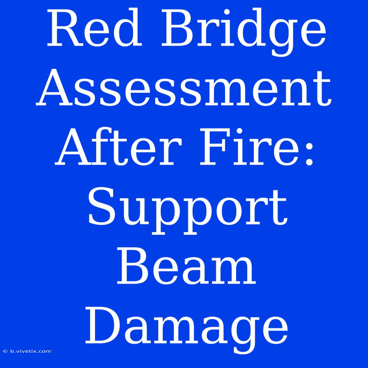 Red Bridge Assessment After Fire: Support Beam Damage