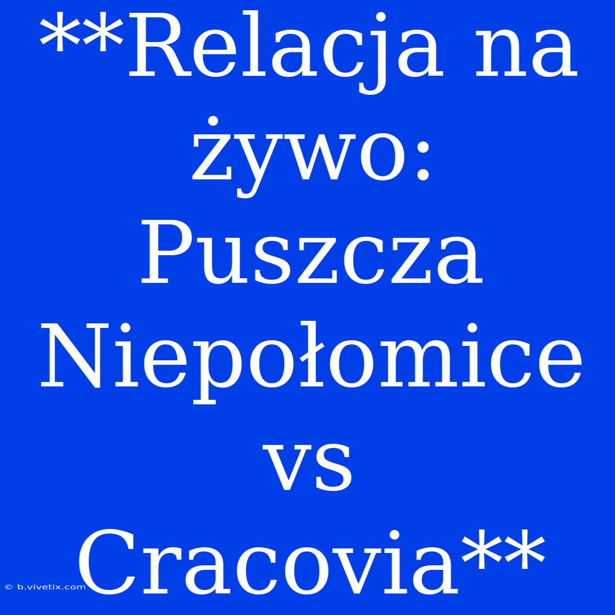 **Relacja Na Żywo: Puszcza Niepołomice Vs Cracovia**