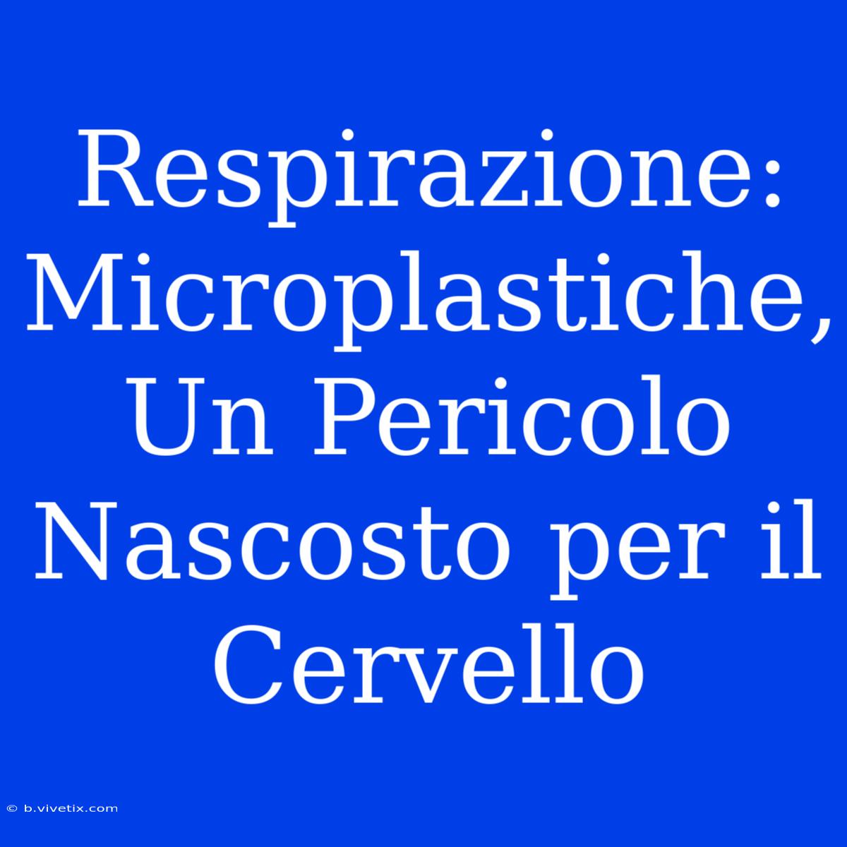 Respirazione: Microplastiche, Un Pericolo Nascosto Per Il Cervello 