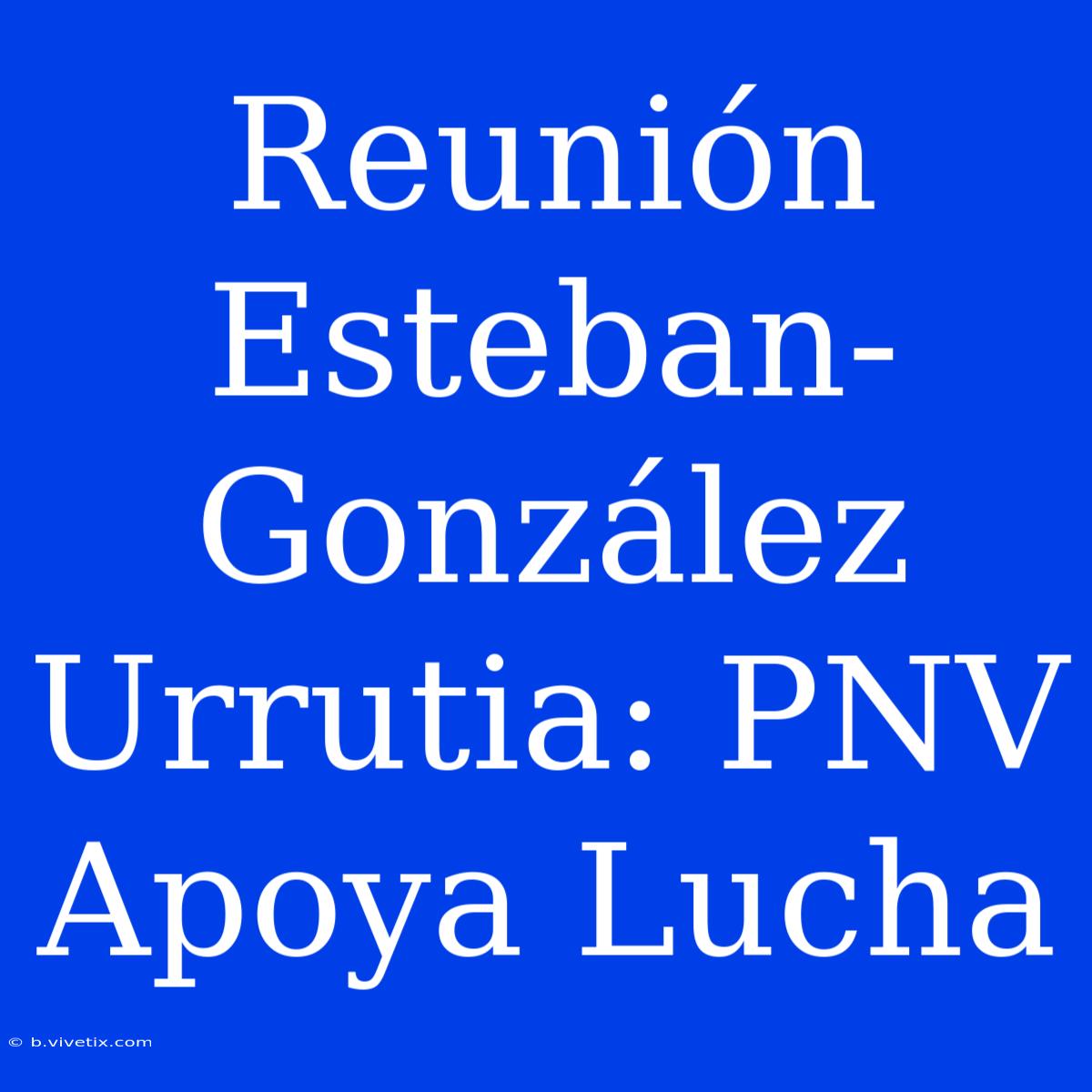 Reunión Esteban-González Urrutia: PNV Apoya Lucha