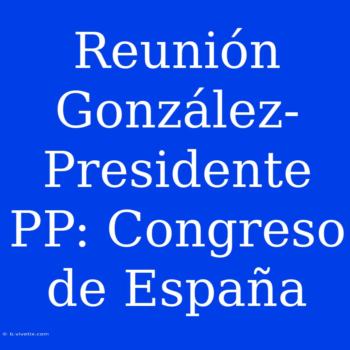 Reunión González-Presidente PP: Congreso De España