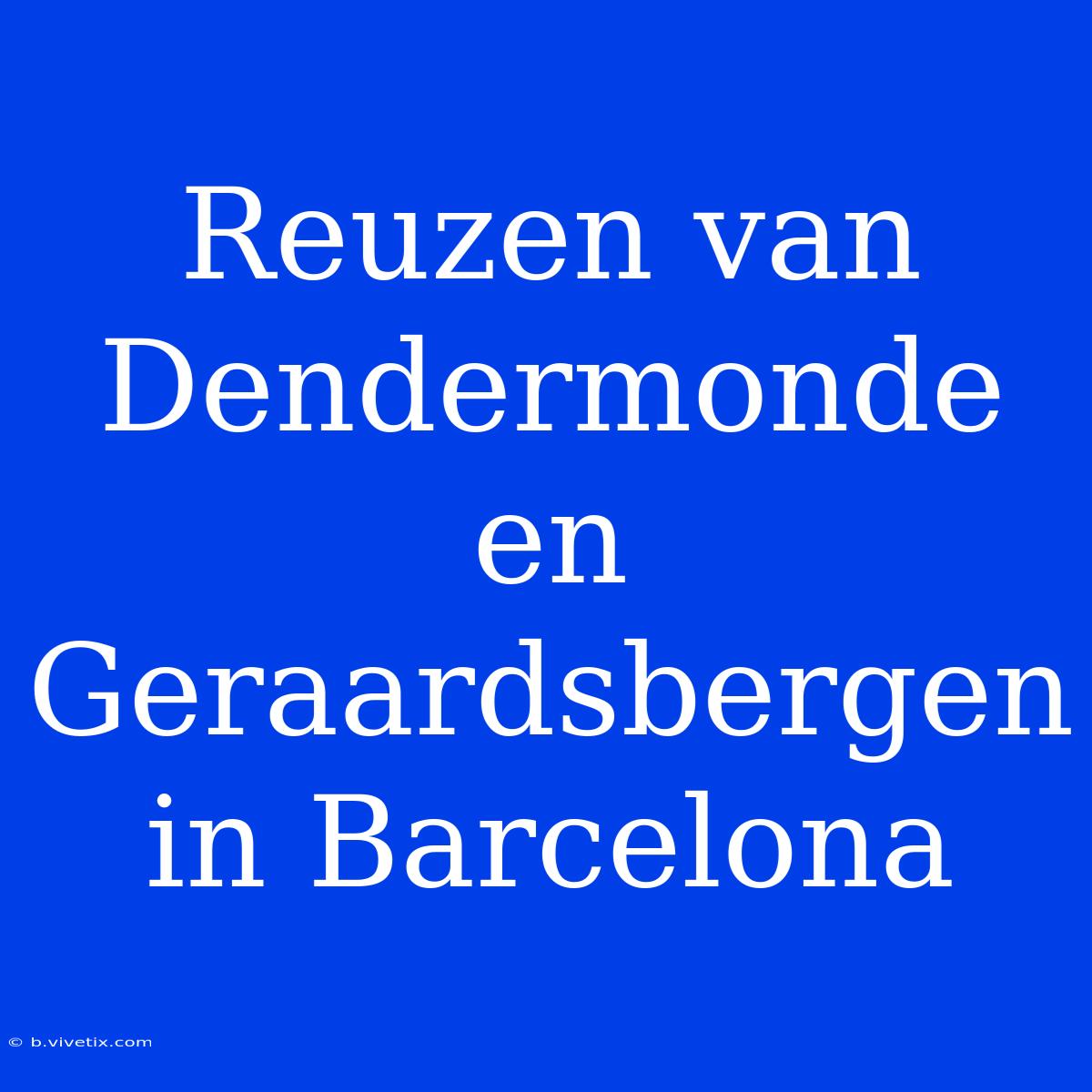 Reuzen Van Dendermonde En Geraardsbergen In Barcelona