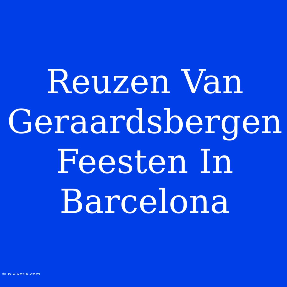 Reuzen Van Geraardsbergen Feesten In Barcelona