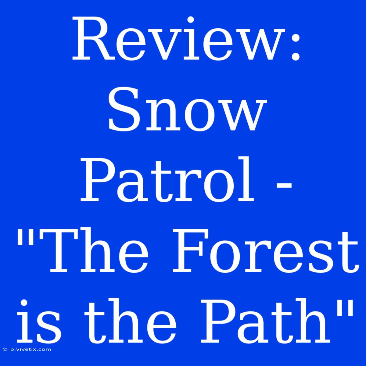 Review: Snow Patrol - 