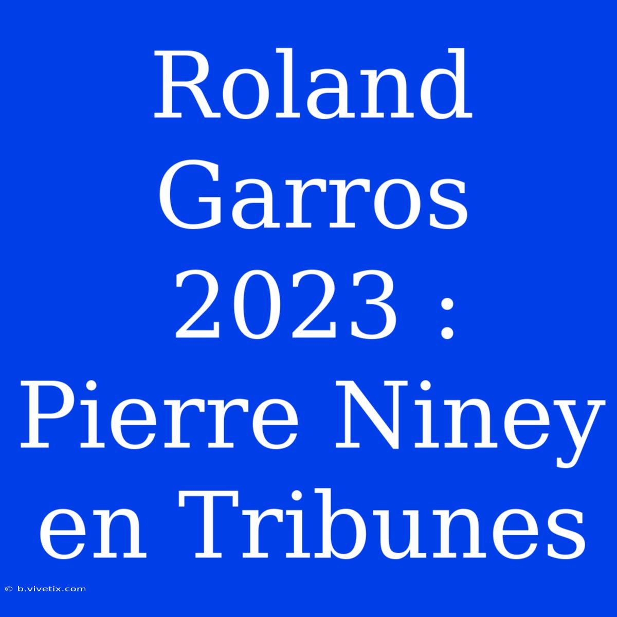 Roland Garros 2023 : Pierre Niney En Tribunes