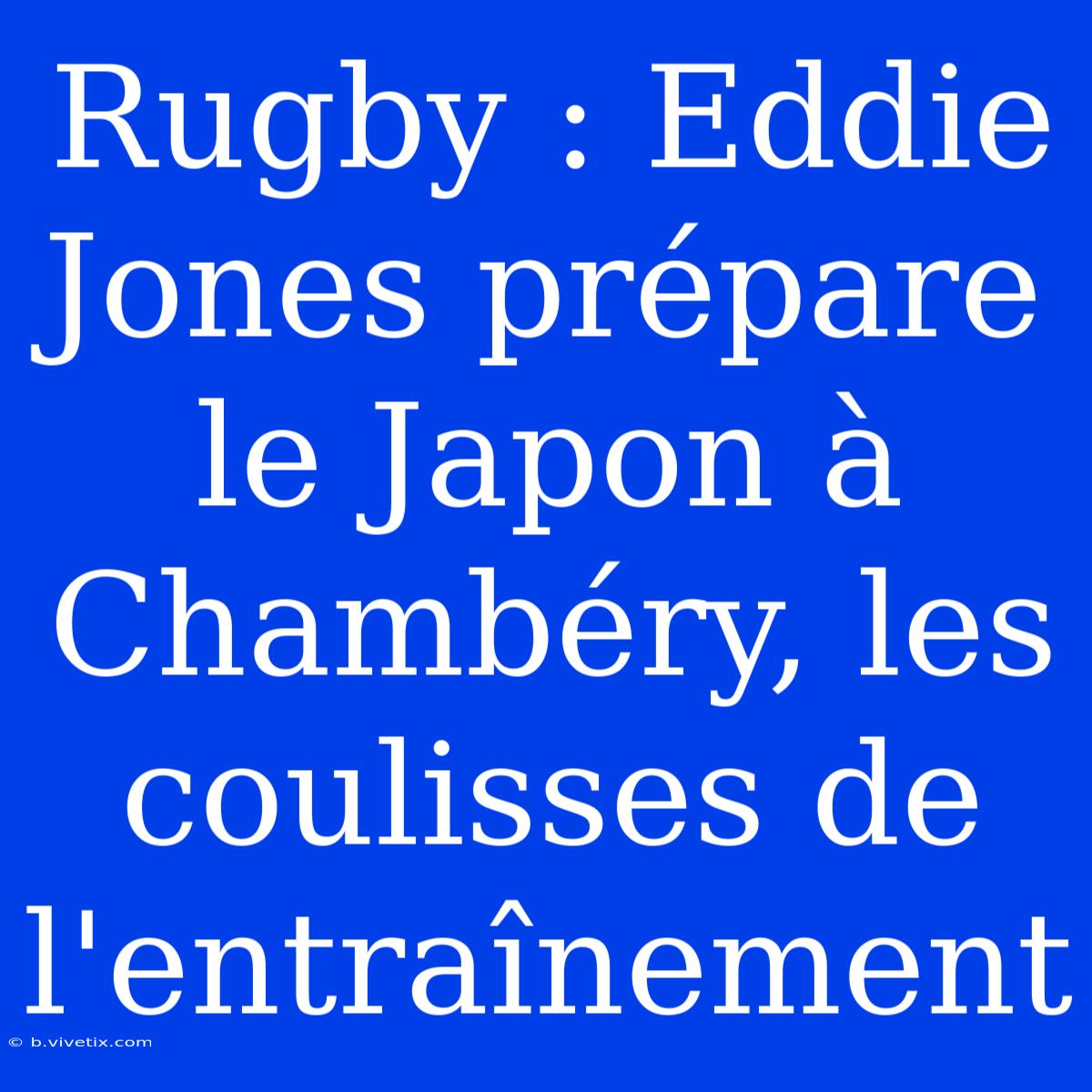 Rugby : Eddie Jones Prépare Le Japon À Chambéry, Les Coulisses De L'entraînement