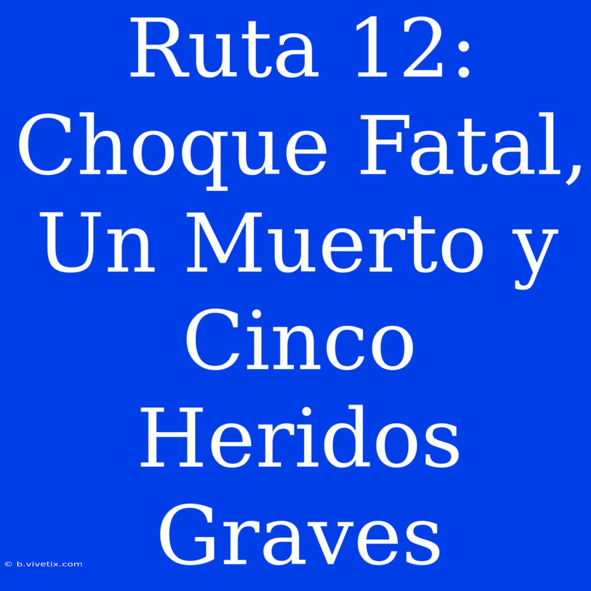 Ruta 12: Choque Fatal, Un Muerto Y Cinco Heridos Graves