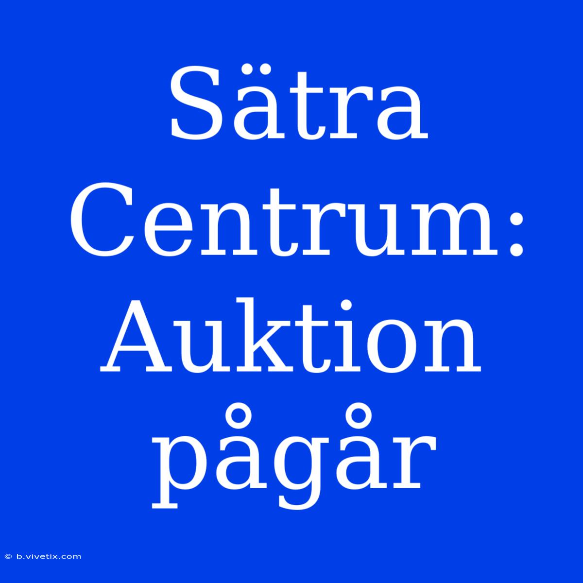 Sätra Centrum: Auktion Pågår