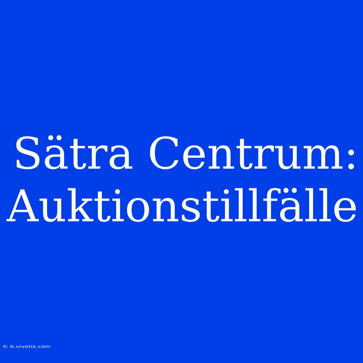 Sätra Centrum: Auktionstillfälle