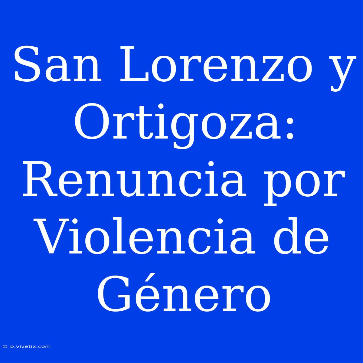 San Lorenzo Y Ortigoza: Renuncia Por Violencia De Género