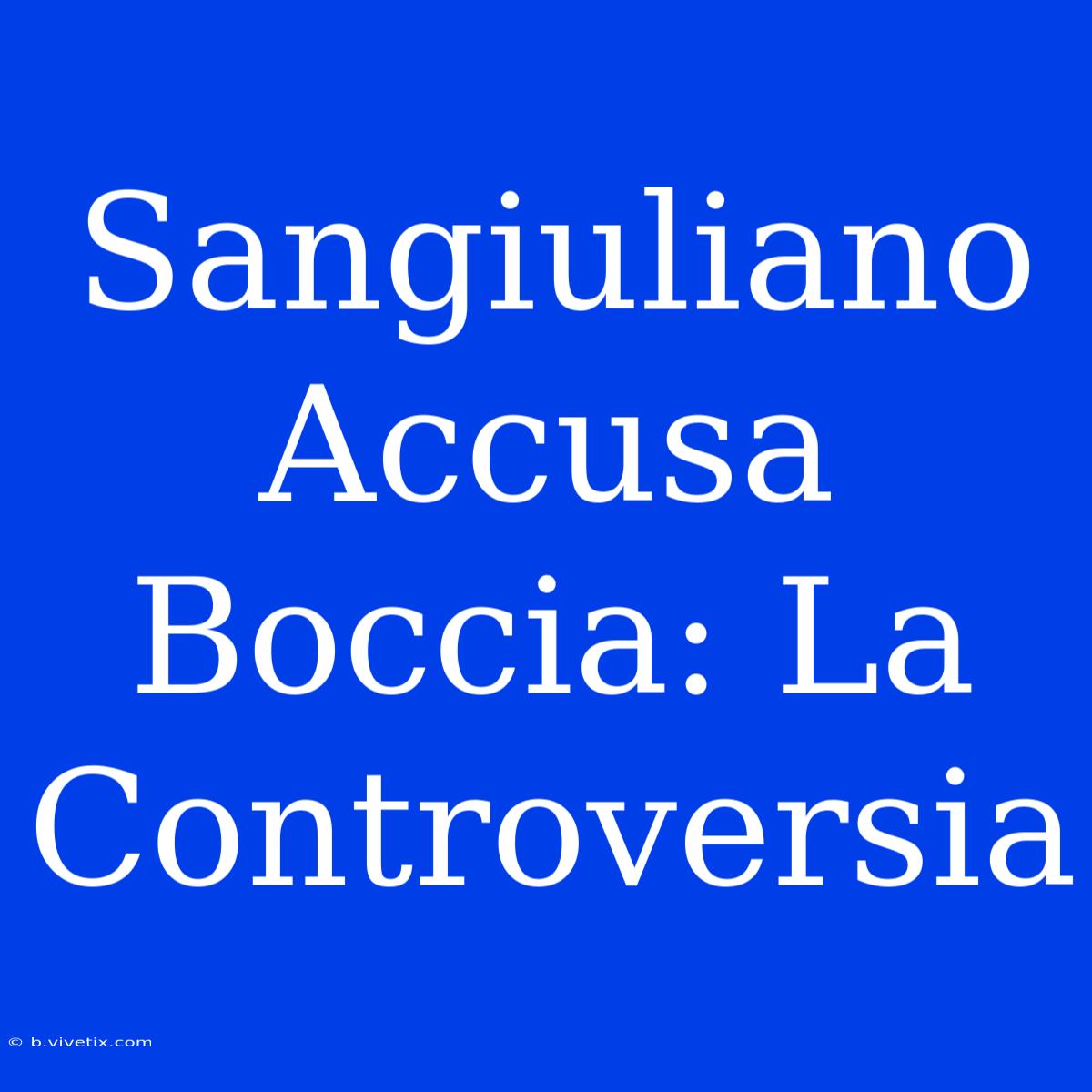 Sangiuliano Accusa Boccia: La Controversia